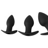 Black Velvets Lot de 3 plugs vibrants Silibutt Noirs